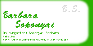 barbara soponyai business card